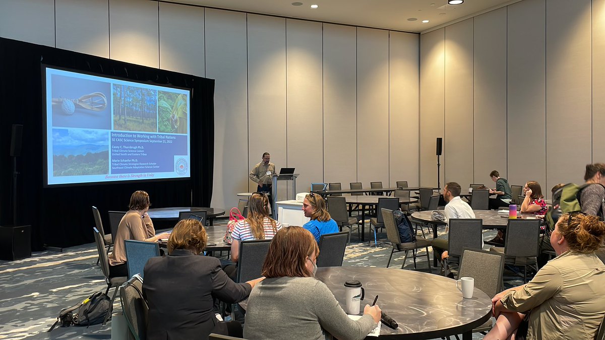 se_casc's tweet photo. Casey Thornbrugh (@USETINC) and Marie Schaefer lead a session on Working with Tribal Nations to educate on ethically co-creating science with Tribal Nations. #Science4Climate #se_casc https://t.co/8Q0jsmwrbQ