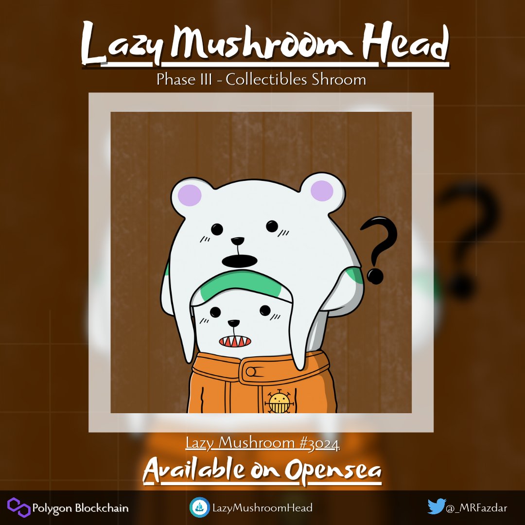 _MRFazdar's tweet photo. GN GUYSSS #NFTCommunity 🖤
New #NFTdrop 4 Mushroom Head now living in @opensea 🍄

🍄LazyMushroom #3022-3025
🍄Drop 3 collectibles 1 special 
🍄Polygon Blockchain
🍄25/50 Phase 3-Sold 5/25 #NFT

 Get if you like my mushroom head🤗🖤

#NFTCollection #nftcollectors #NFTs #NFTartist https://t.co/hcOj1L8WjW