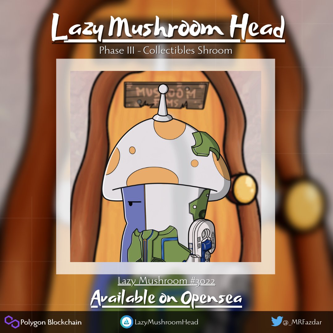 _MRFazdar's tweet photo. GN GUYSSS #NFTCommunity 🖤
New #NFTdrop 4 Mushroom Head now living in @opensea 🍄

🍄LazyMushroom #3022-3025
🍄Drop 3 collectibles 1 special 
🍄Polygon Blockchain
🍄25/50 Phase 3-Sold 5/25 #NFT

 Get if you like my mushroom head🤗🖤

#NFTCollection #nftcollectors #NFTs #NFTartist https://t.co/hcOj1L8WjW