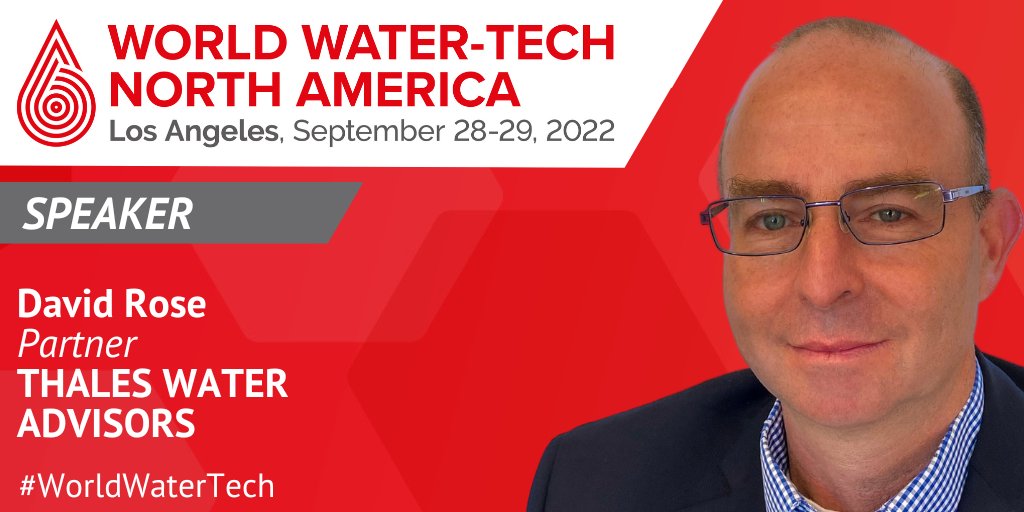 Only one week until #WorldWaterTech where <a href="/water_thales/">Thales Water Advisors</a> partner David Rose will be a featured speaker.