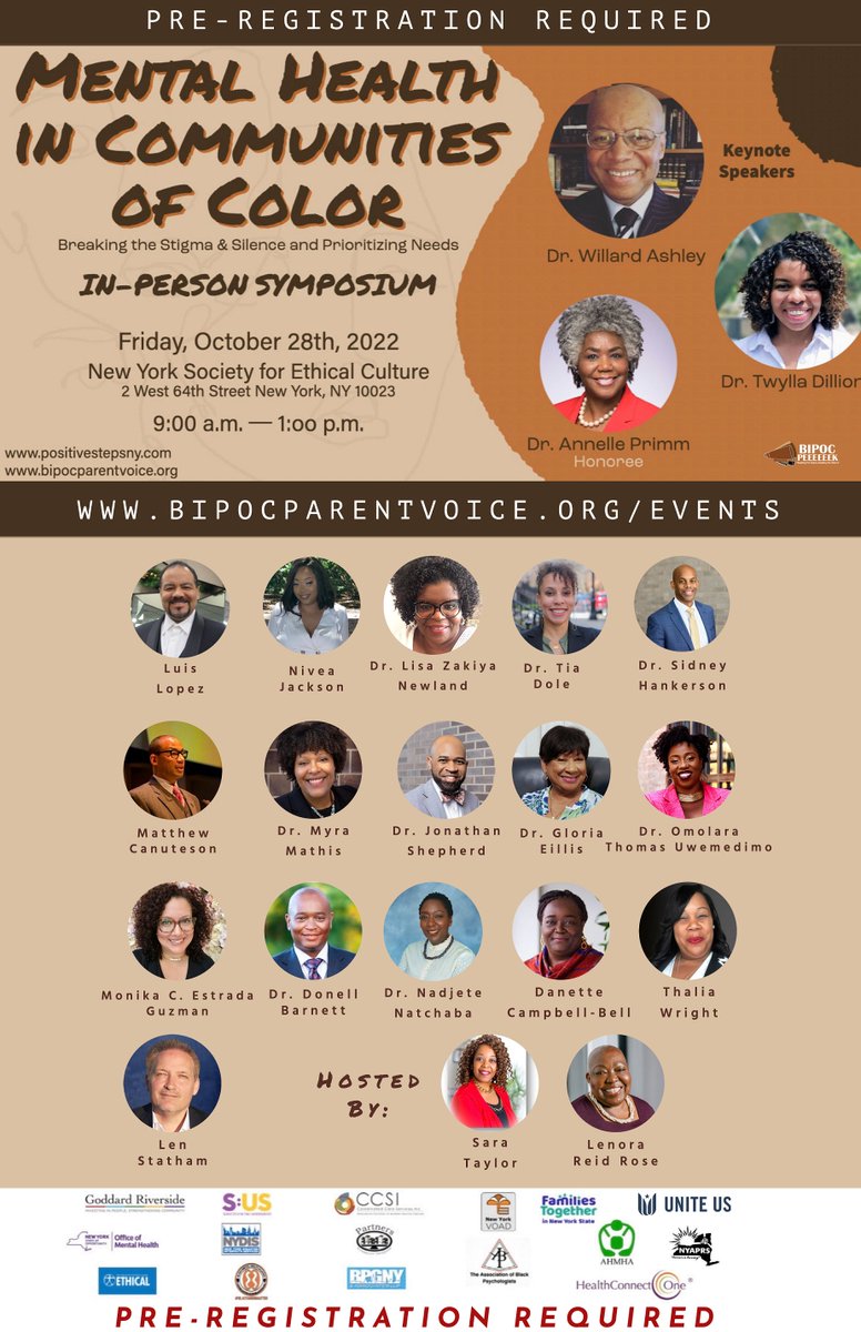 NYDISnet's tweet photo. #NYDIS is proud to be a co-sponsor of the "Mental Health in Communities of Color" symposium, helping to break the stigma and silence around mental health organized by @BIPOCVoice 
.
October 28. 9am-1pm. In-person.

#Registration required: https://t.co/9mHwtg3ZB7 https://t.co/atl9Mw22M7