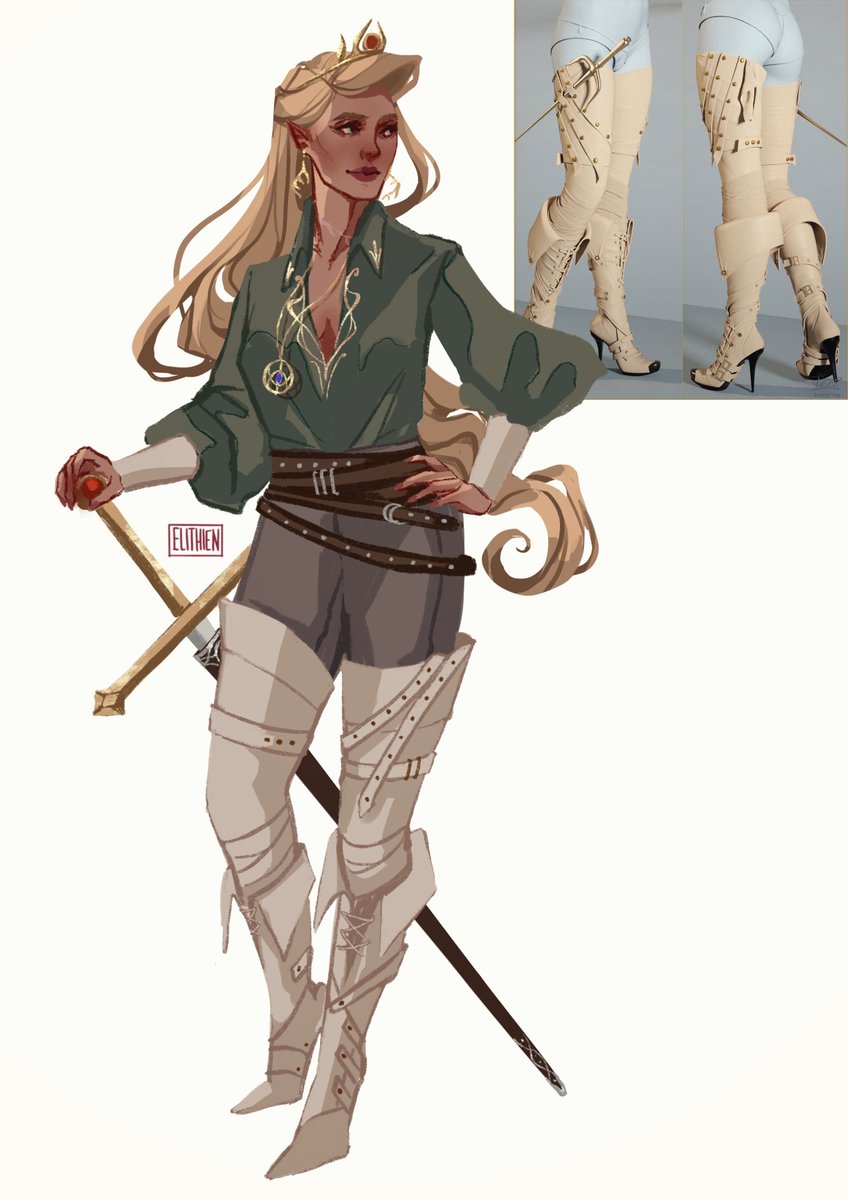 Aelin in these thigh high boots is 🔥🥺💖🗡
3D designer of boots is by BadKitteh 👢 #throneofglass #aelingalathynius #sarahjmaas