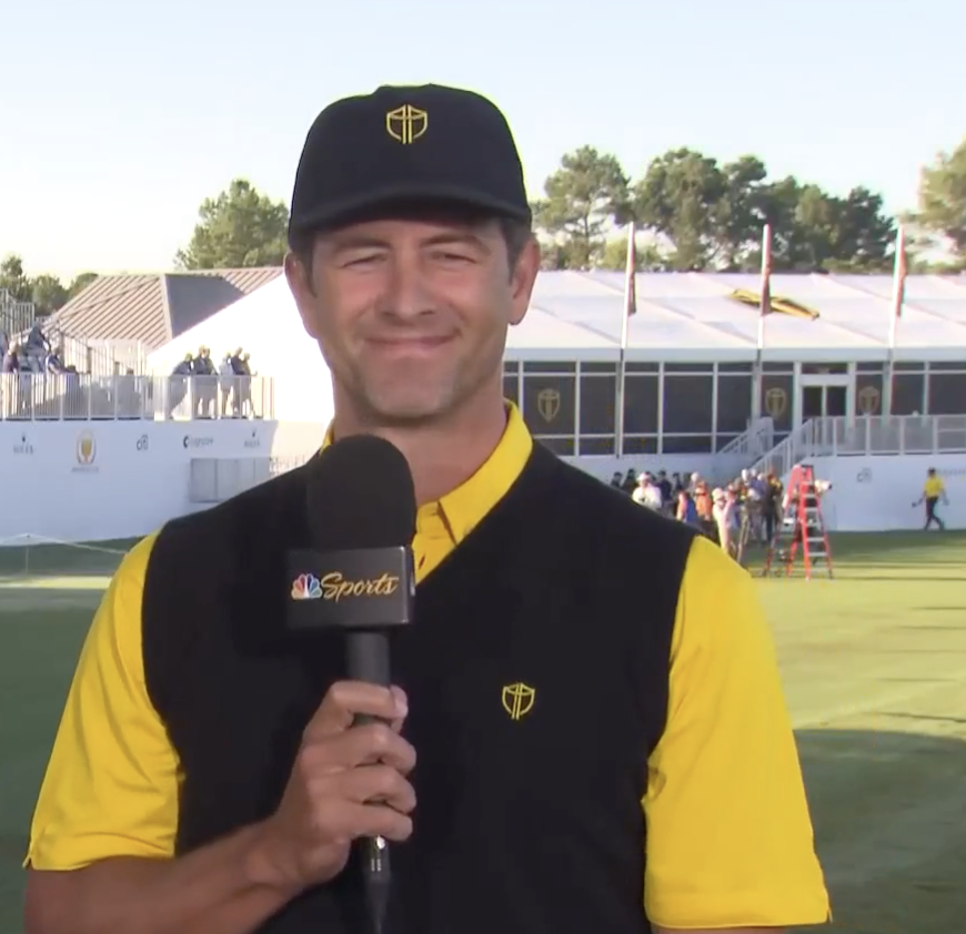 BrentleyGC's tweet photo. Adam Scott looking like he's had one too many customers complain about the McFlurry machine being broken https://t.co/Y2NrIJ6jCN