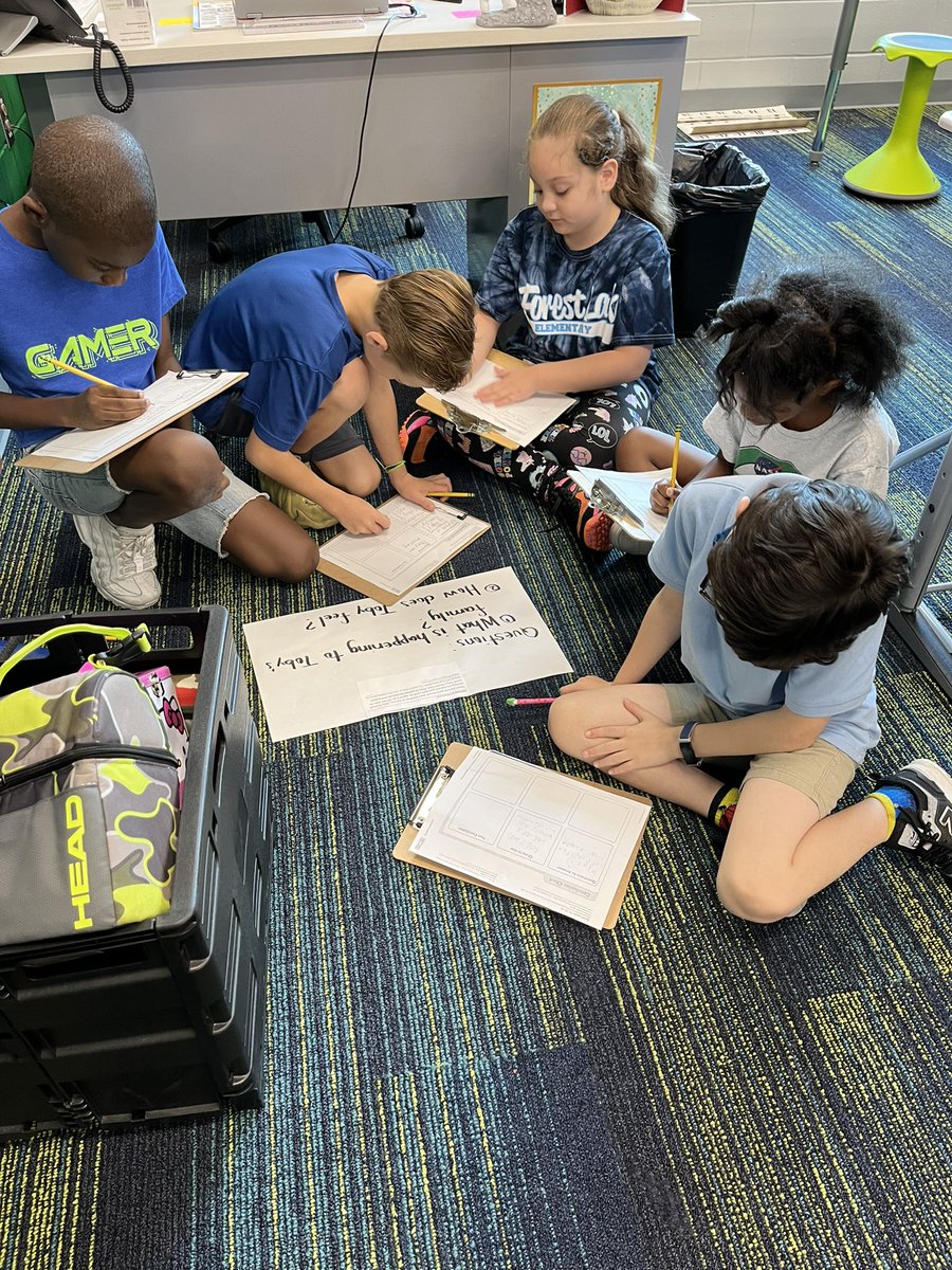 Chbarker1221's tweet photo. Today we are “Text Detectives”! We learned that using what they already know about a topic and clues from the text they can make inferences and draw conclusions. We are building relationships while learning! @ForestLakeEagle @BJacksonFLE @misshayward_usc @Davis_FLE  @TWilliamsFLE https://t.co/0GqrxjP8yN