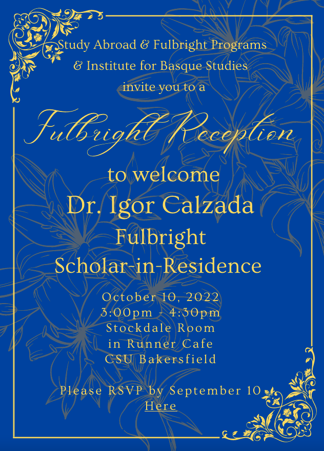 ICalzada's tweet photo. Excited being formally received as #Fulbright #ScholarInResidence #SIR on #InstituteForBasqueStudies #DigitalCitizenship #eDiaspora #Entrepreneurship. Thanks those making arrangements at @CSUBakersfield
π
10 Oct #California
#Internationalisation #Outreach #CommunityEngagement https://t.co/zYz3I8Dd7y