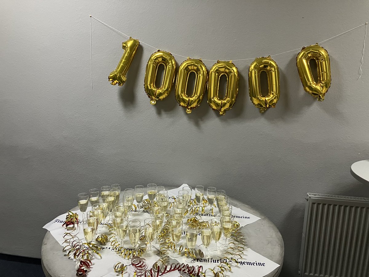 Hier wird gleich bisschen was gefeiert 🎉 
<a href="/faznet/">Frankfurter Allgemeine</a>