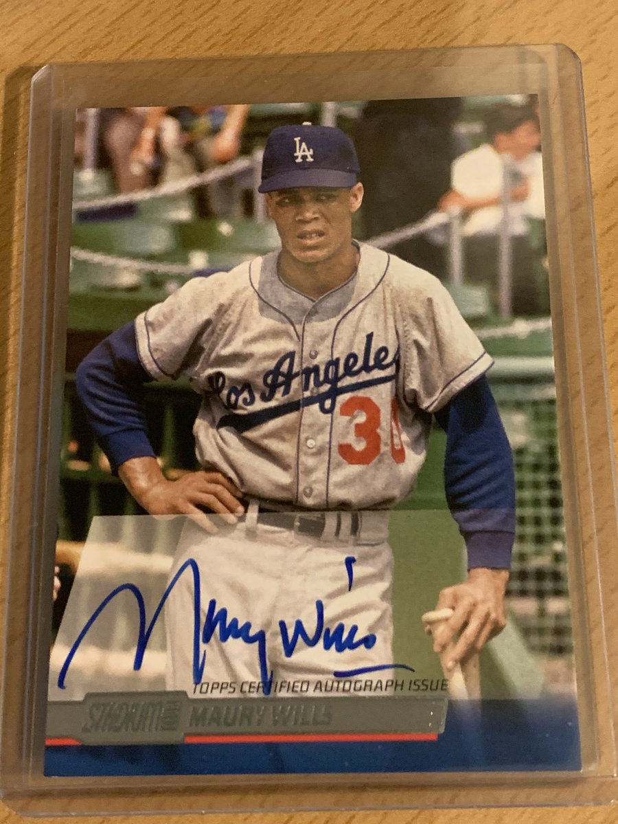 Prospects Live on Twitter: "🌟@jh00k's card of the day🌟 The card is a 2014  Topps Stadium Club Autograph of Maury Wills. It was announced yesterday  that the Dodger legend, 1962 MVP, and