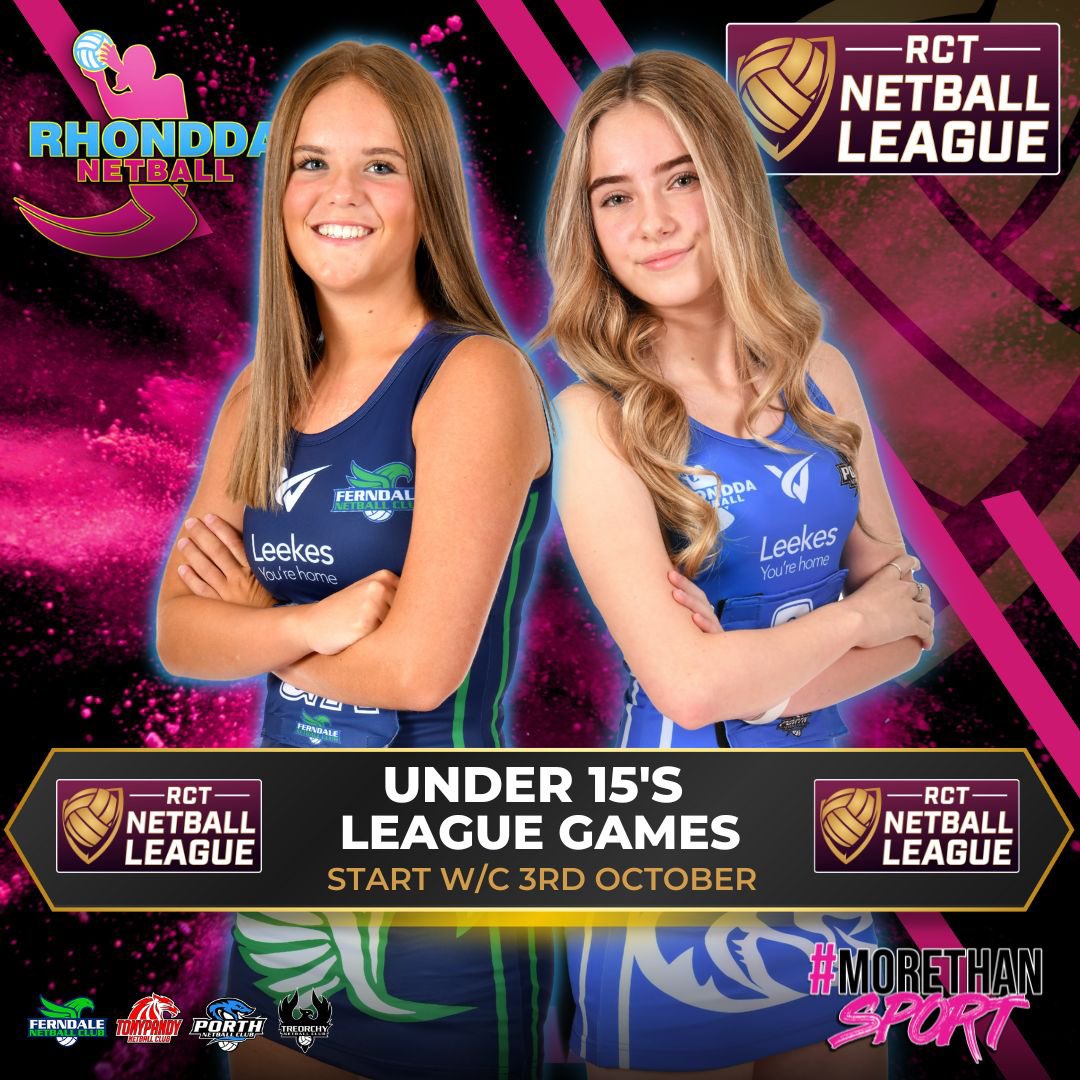 RhonddaNetball's tweet photo. RCT Netball League - Starts October 2022 @LeagueRct #netball #sport #morethansport #letsdothis https://t.co/qI1sYlgjTM