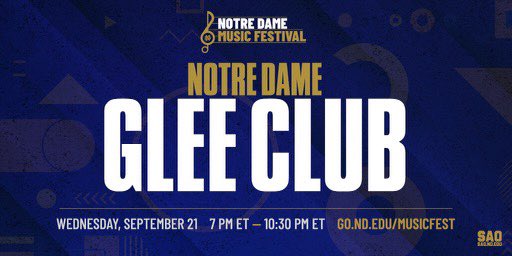 Watch us perform live tonight at 7pm ET at the Notre Dame Music Festival!

Visit go.nd.edu/musicfest to watch online!