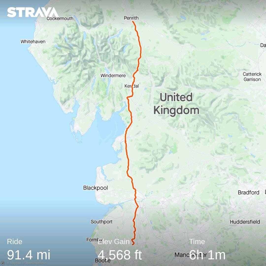 Day 4 of <a href="/first_milk/">First Milk</a> creamery to creamery challenge, 91 miles including the dreaded Shap! 326 miles done &amp; on to Aspatria tomorrow. Please support our fundraising for <a href="/macmillancancer/">Macmillan Cancer Support</a>
gofundme.com/f/txrrxr-first…
Check out my activity on Strava: strava.app.link/gO2i3xGrvtb