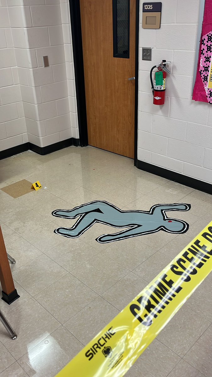 WinkelmannSara's tweet photo. Students learning how to sketch a crime scene in forensics today! Tomorrow they will do a final sketch with exact measurements and datum points! @JerseyVillageHS @jvhsprincipal https://t.co/NBp3jF93VD