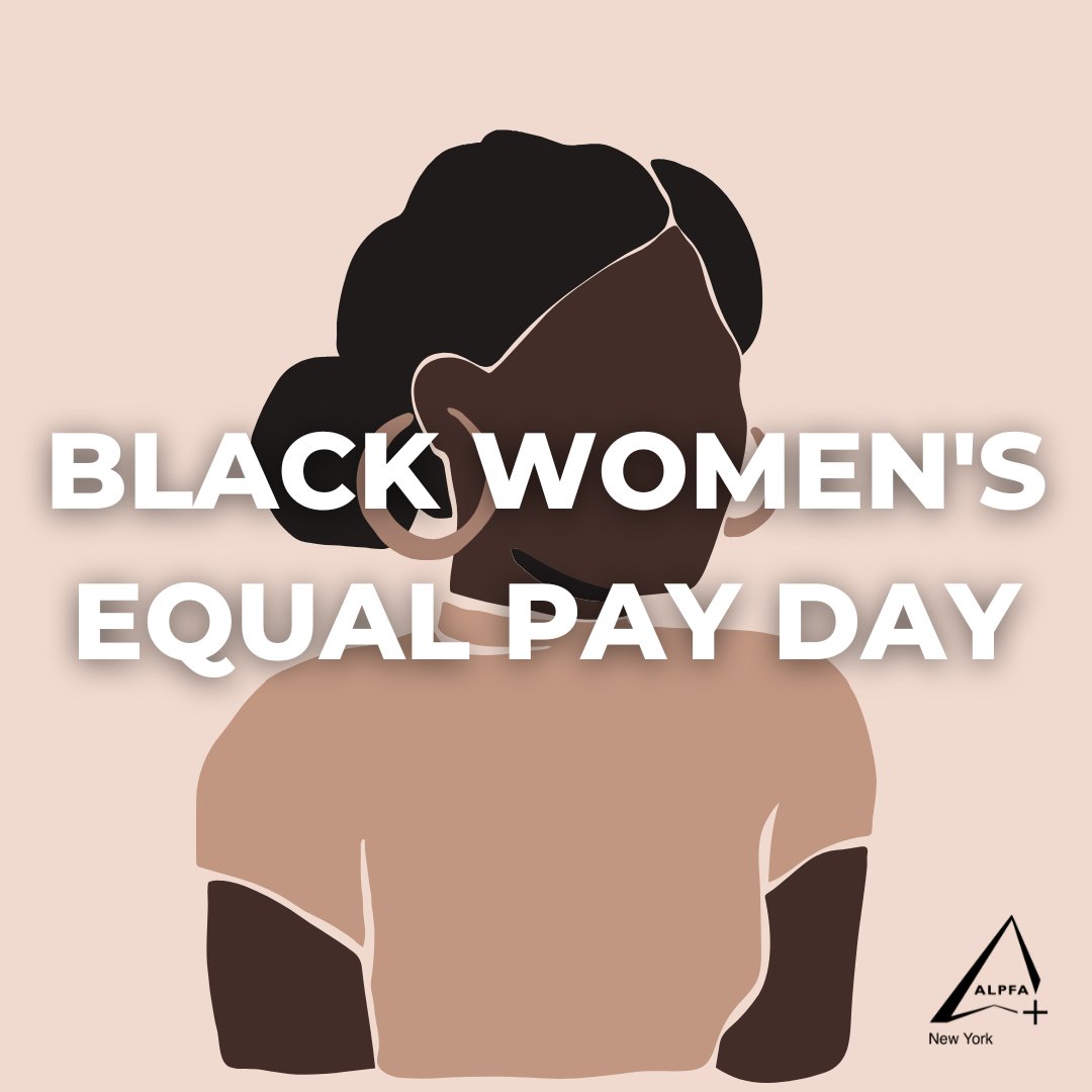 ALPFA_NY's tweet photo. Based on Census data, the 2021 wage gap for Black women compared to non-Hispanic white men is 58 cents.  Black woman must work 263 extra days to achieve the same pay as white, non-Hispanic men.

#BlackWomensEqualPayDay #payequity #ALPFAmilia #ALPFA #ALPFANY #ALPFA2022 #ALPFA50 https://t.co/1WSXvR0MHD
