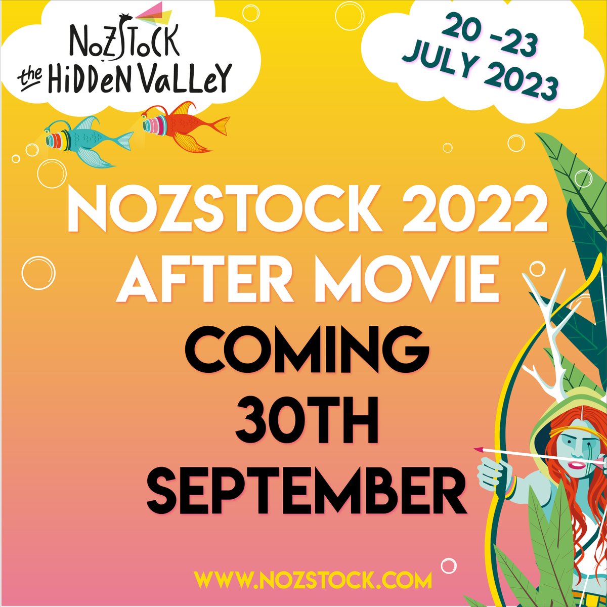 Nozstock's tweet photo. OFFICIAL NOZSTOCK AFTER MOVIE INCOMING... 
Not long now until you can re-live those marvellous moments from the weekend of the summer!

Official dates for 2023: 20th - 23rd July

Sign up for priority access and exclusive news: https://t.co/E7QeO16DYh https://t.co/3jqMPPvB2V