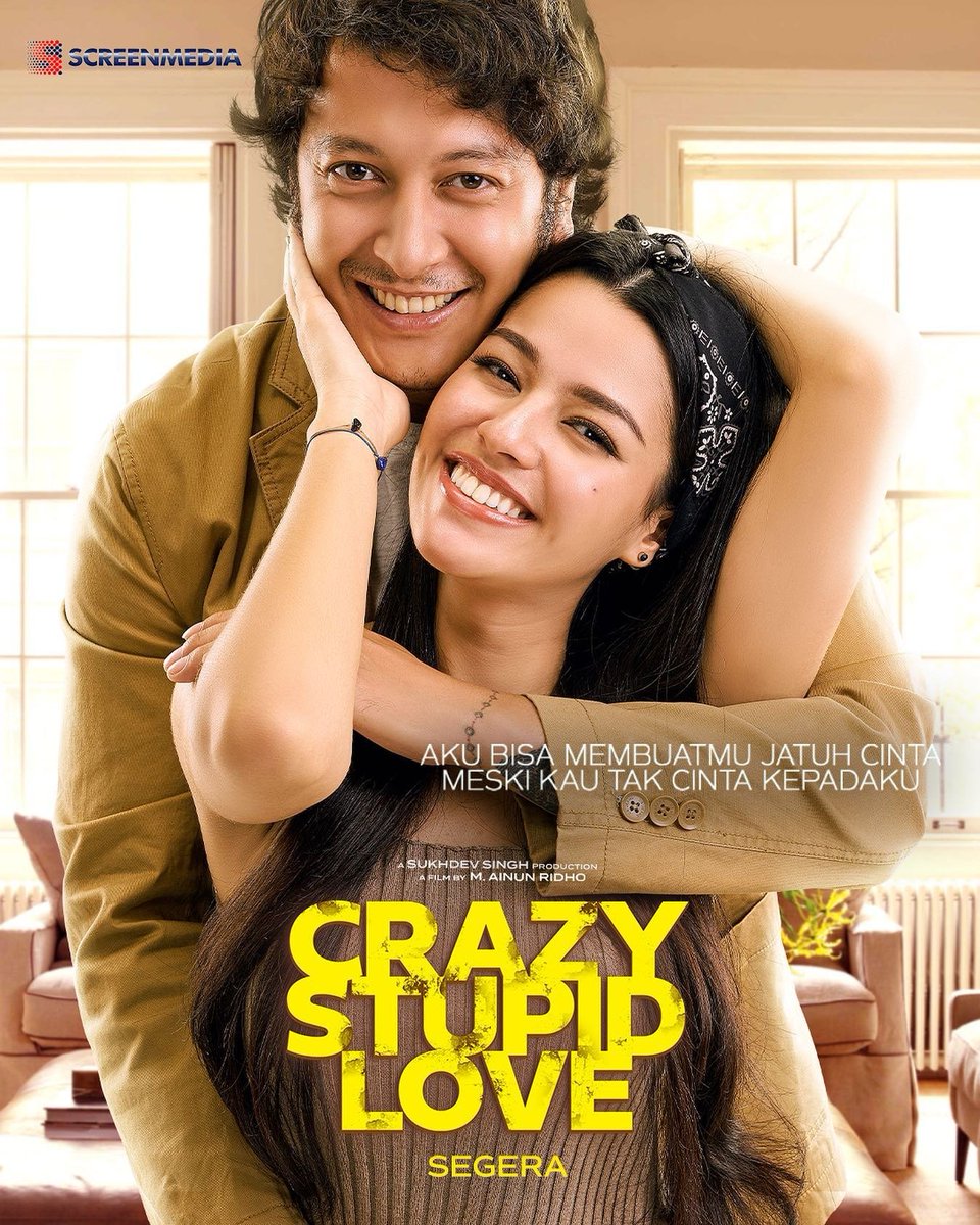 MCC_ID_'s tweet photo. OFFICIAL TEASER POSTER - CRAZY, STUPID, LOVE
Kalau lihat poster ini, siapa yg paling gila kalau jatuh cinta? Surya? Asti? Atau dua-duanya sama gilanya?
CRAZY, STUPID, LOVE segera tayang di bioskop tanggal 27 Oktober 2022
#CrazyStupidLoveTheMovie
#27Oktober2022
#ScreenMediaFilms https://t.co/YjQO66VgJK