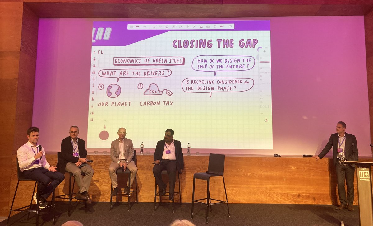 sandbag_eu's tweet photo. Great sessions during the 2-day Shipbreaking Lab in Rotterdam organized by @NGOShipbreaking. 

Sandbag's @adrienassous led a panel debate with #Industry experts discussing: 

"How the usage of scrap #steel can push us closer to the decarbonization of the steel industry." https://t.co/9OfpjbLpcI