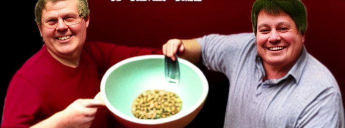 BorgaBlot's tweet image. 2 men, 1 bowl 🍚 #stablediffusion #codeformer #AIart