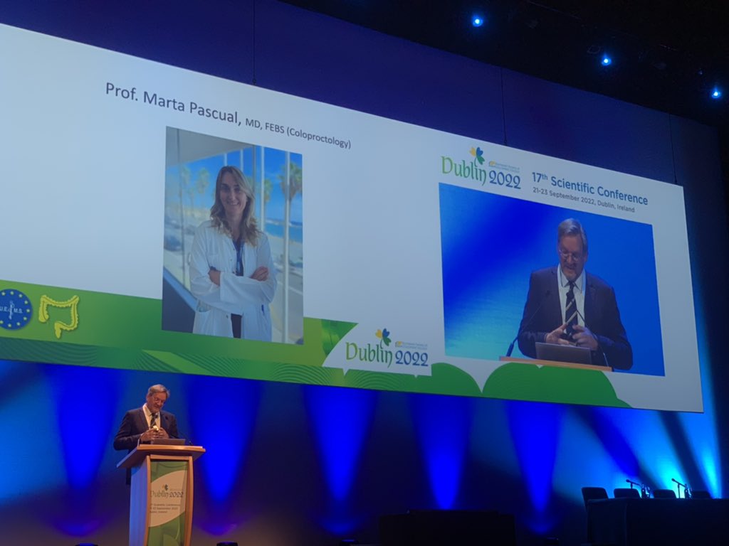 m_pera_roman's tweet photo. Congratulations @MartaPascual_MD for being awarded with the Lars Påhlman ESBQ medal at the @escp_tweets annual meeting in #Dublin. We are very proud!! @hospitaldelmar @AECP_FAECP @coloproctoaec @SCatCir https://t.co/KfpIrhFIW0