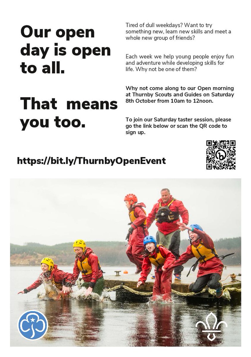 Thanks to <a href="/FernvaleSchool/">Fernvale Primary School</a> for welcoming me &amp; <a href="/DaisieBooth1/">Daisie Booth</a> for our assembly today.
Hopefully Scouts sounds like fun &amp; we will see you at our open day on Saturday 8th October from 10am
To let us know you are coming click here ➡️bit.ly/ThurnbyOpenEve… 
For more info, please DM me