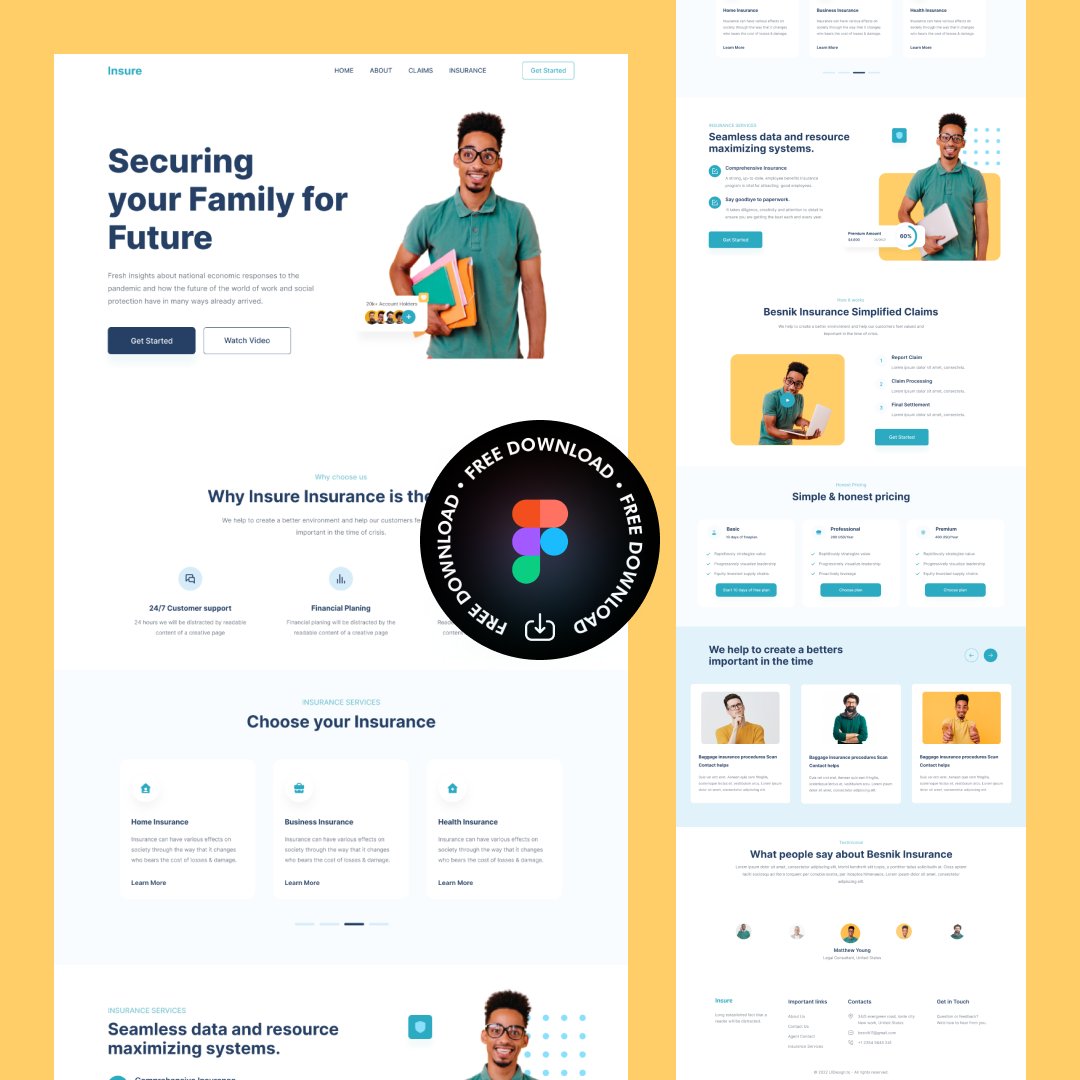 FREE DOWNLOAD 🔥🔥🔥
Insurance Company Website Template Insure
🔵 uidesign.to

#ui #uiux #uidesign #uitrends #uiuxdesign #ux #uxui #uxdesign #design #trending #websitedesign #figma #dribbble #behance #productdesign #mobiledesign #webdesign #website #adobe #free