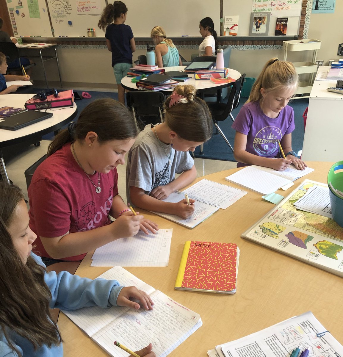 ms_aklamo's tweet photo. Few things make my teacher 💙happier than kids begging for more writing time! @WilsonElem #WeAreFHSD https://t.co/aD6adTbqsG