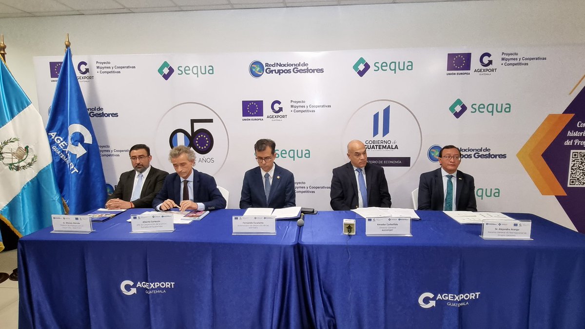 Inicia la conferencia de prensa sobre los Resultados del Proyecto <a href="/MipymesC/">Proyecto Mipymes y Cooperativas + Competitivas</a> financiado por la <a href="/UEGuatemala/">Unión Europea en Guatemala</a> y ejecutado por <a href="/AGEXPORTGT/">AGEXPORT</a>.
#ExportacionesGt <a href="/amador1966/">Amador Carballido</a>