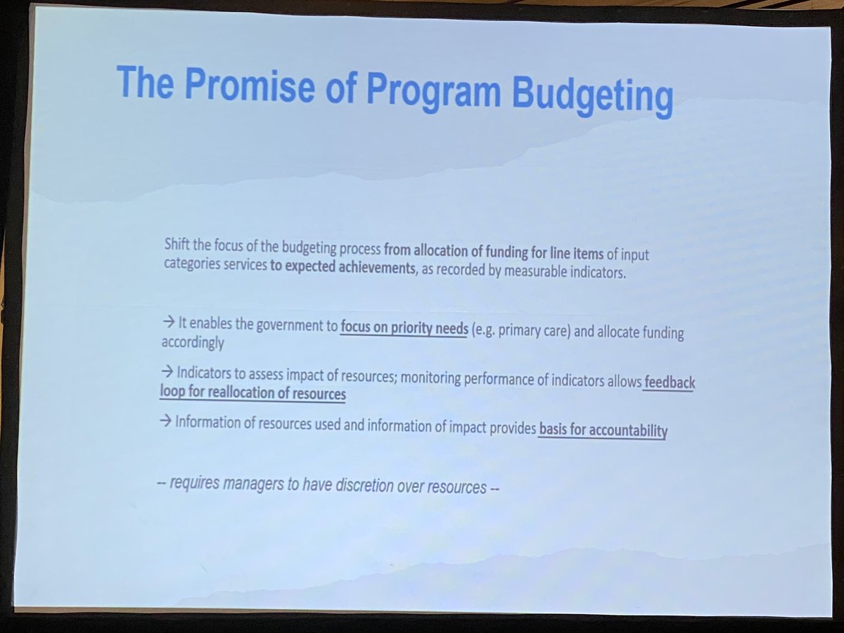 dalytics's tweet image. .@MoritzPiatti: #programbudgeting helps government managers to manage at @icgfm so shouldn’t be rigid &amp;amp; shouldn’t just add a new segment