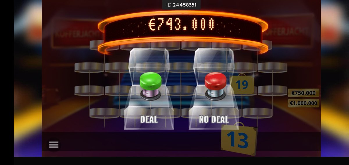 apklomps's tweet photo. @PostcodeLoterij altijd leuk om een spelletje te spelen. Maar 2 koffers te gaan en zeker weten dat je minimaal 750.000 kan winnen en de bank je een bod doet van 743000. #nodeal #miljoenenjacht #fail https://t.co/5vMJZ1d8PK