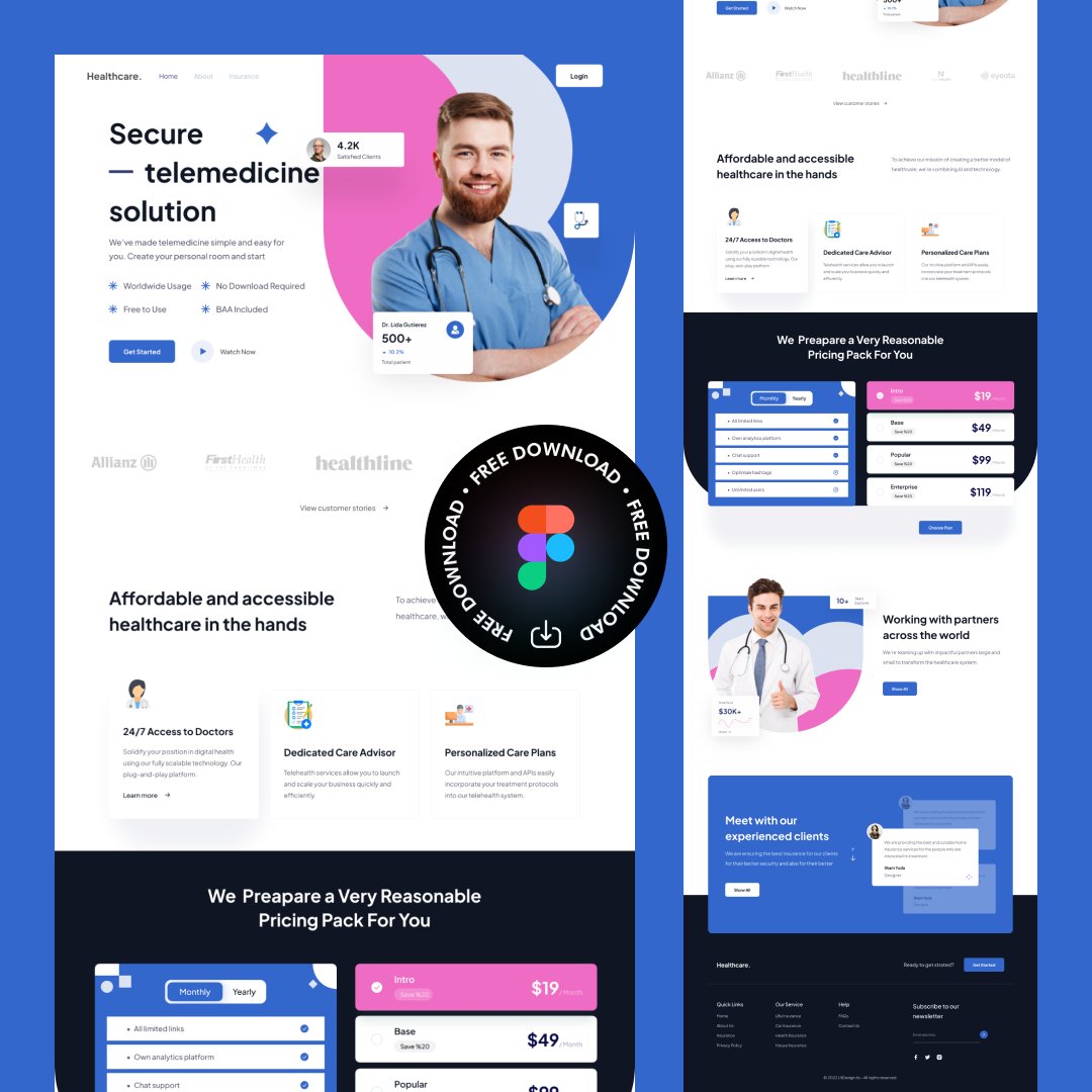 FREE DOWNLOAD 🔥🔥🔥
Medical Website Template Healthcare
🔵 uidesign.to

#ui #uiux #uidesign #uitrends #uiuxdesign #ux #uxui #uxdesign #design #trending #websitedesign #figma #dribbble #behance #productdesign #mobiledesign #webdesign #website #adobe #free