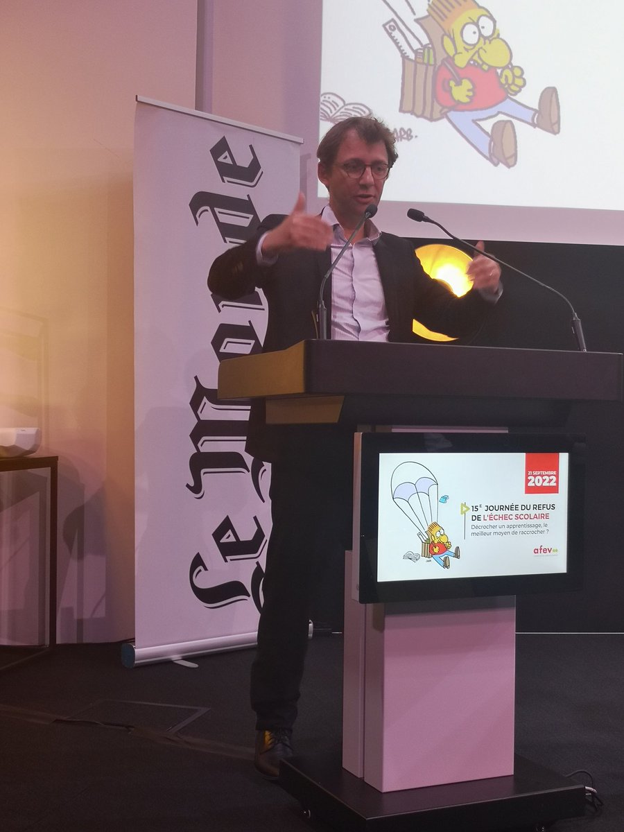 Bravo l <a href="/AfevFrance/">Afev</a> pour cette Journée du Refus de l Échec Scolaire dédiée à l accès des jeunes  à l apprentissage. A retenir les 3 freins majeurs : l #orientation, le manque de codes des jeunes pour s insérer, le manque de réseau #JRES