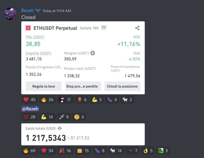 WealthGroup's tweet photo. $1k to $10k leverage challenge update @CryptoRezeh
 
Rezeh closed his most recent $ETH short for $38 profit

New balance: $1,217🔥🔥

He is up 21% in his challenge since starting 3 days ago 🔥 https://t.co/02h1gG7uOk