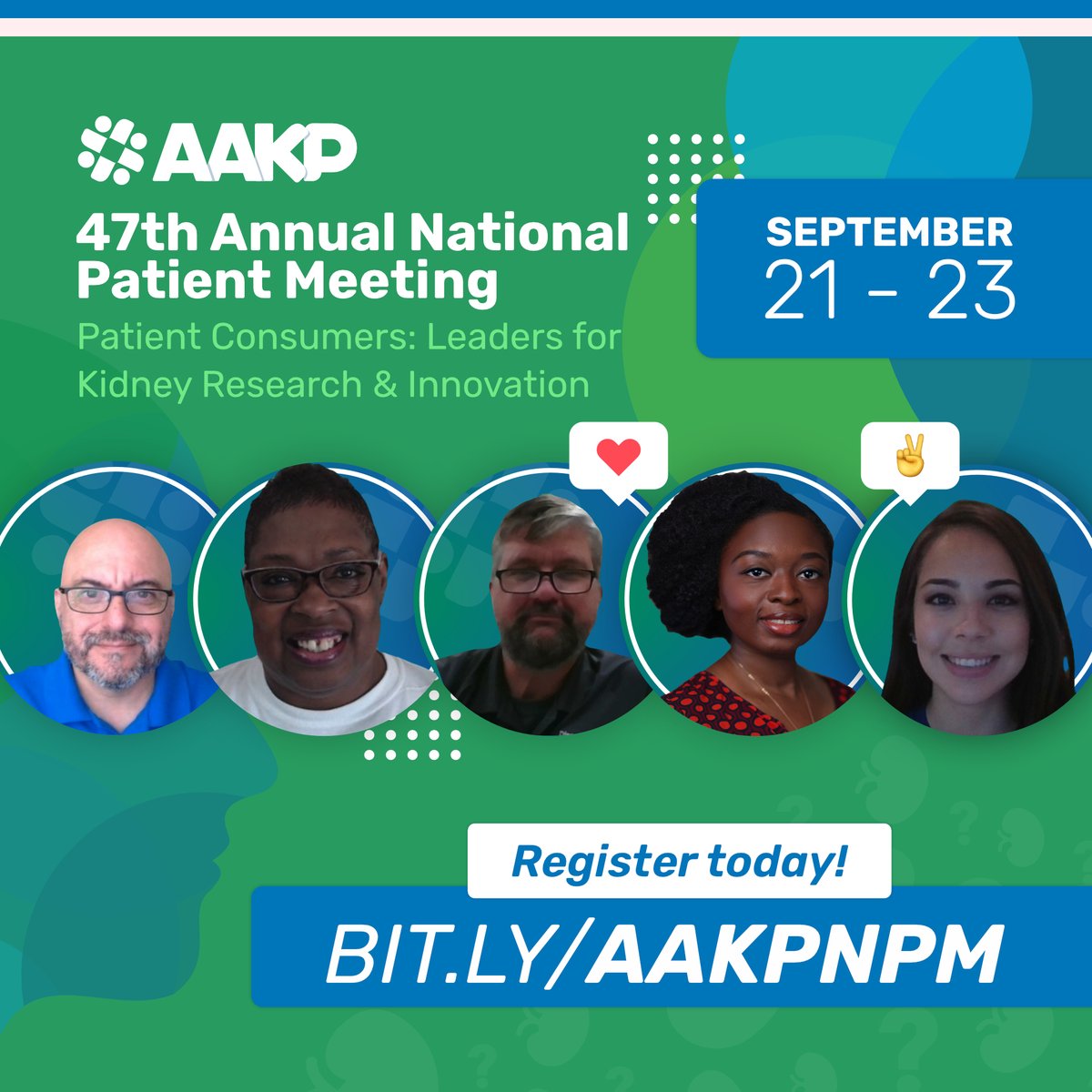 KidneyPatients's tweet photo. 📣 30 MINUTES 📣 until National Patient Meeting sessions begin! We look forward to seeing you all on the platform! #KidneyPatients22

Haven't registered? It's not too late! Register now for free and join us virtually today through Friday: https://t.co/J741fLUTf5 https://t.co/zMYqrLUJsa
