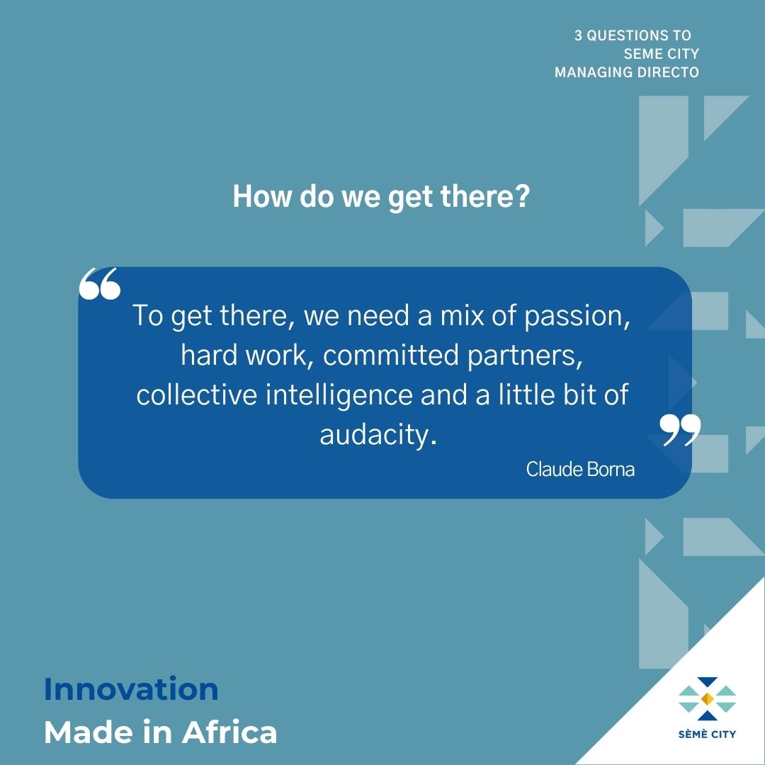 SemeCity's tweet photo. Sèmè City aims to bring Benin into the top 100 of the global innovation index by 2030.
@ClaudeBorna, Managing Director,  gives details about the Ouidah campus project by answering 3 questions.

To become a partner of Sèmè City, click here:
https://t.co/KlCXWfYJPu https://t.co/BzFvCly0eL