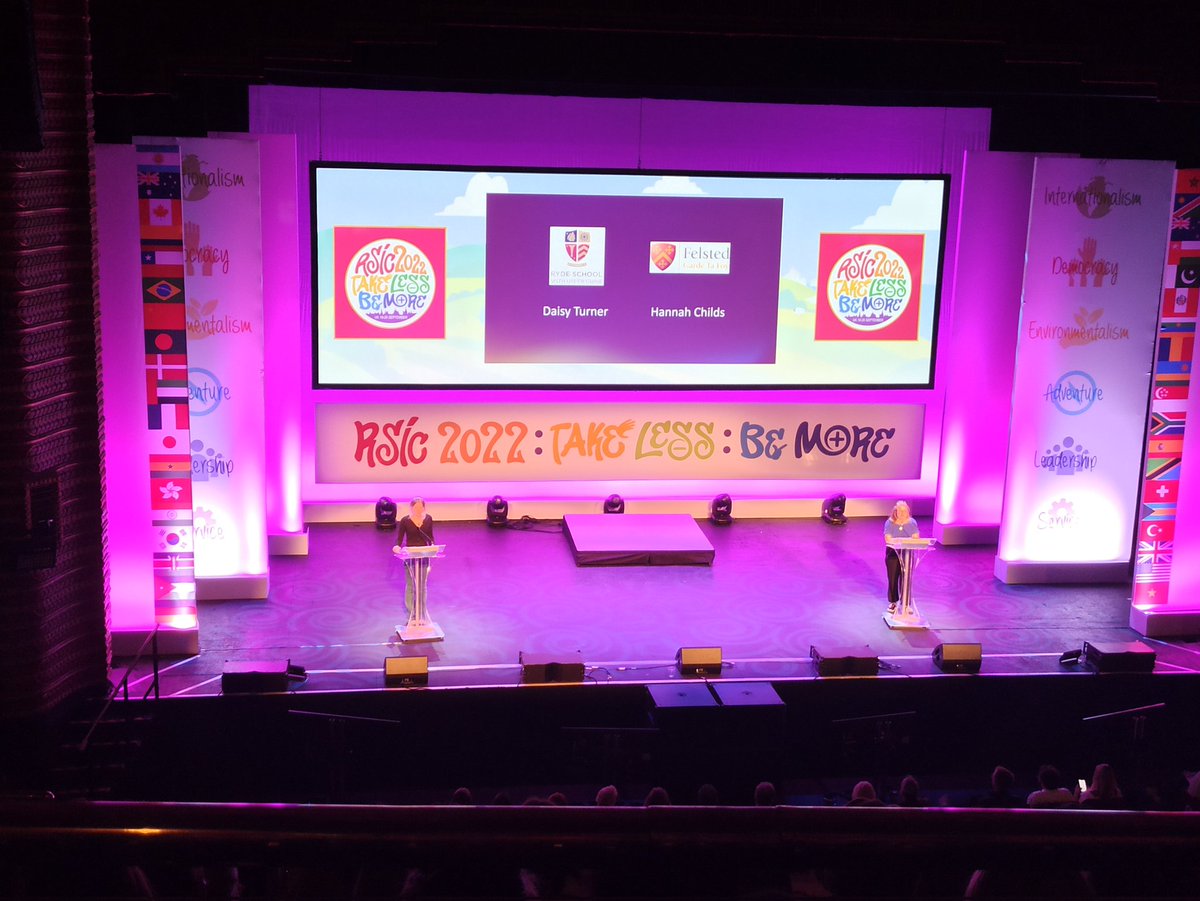 Great job by Hannah C and Will B this morning introducing key speakers on the #RSIC2022 <a href="/r0undsquare/">Round Square</a> !!