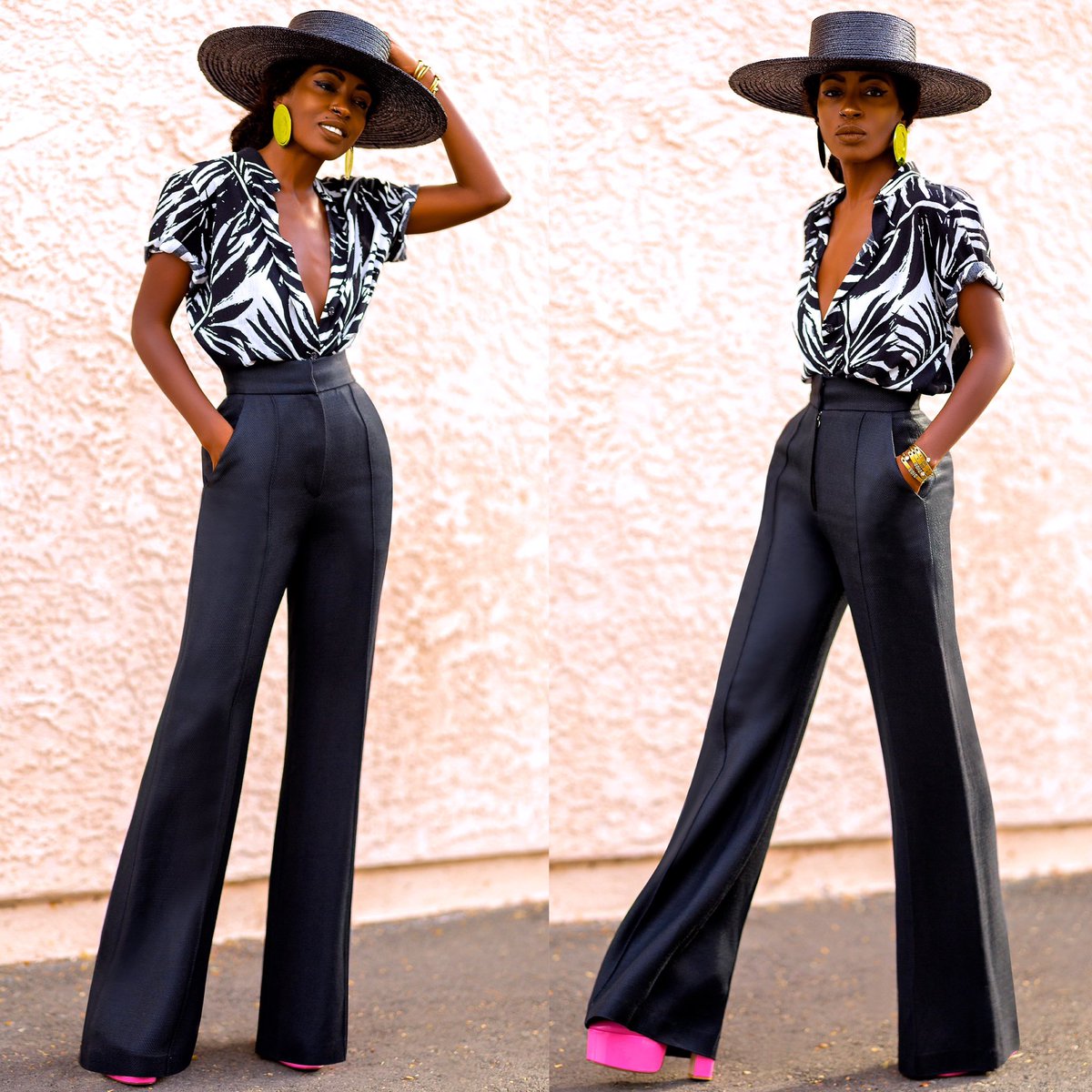 stylepantry's tweet photo. Print Button-Down x High Waist Pants &amp; Pops of Color.

Details here -> https://t.co/6FNzDNaTLs https://t.co/JnEgALSztV