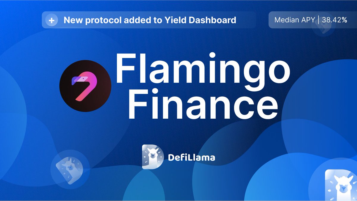 Now tracking @FlamingoFinance pools on Yield Dashboard defillama.com/yields?project…