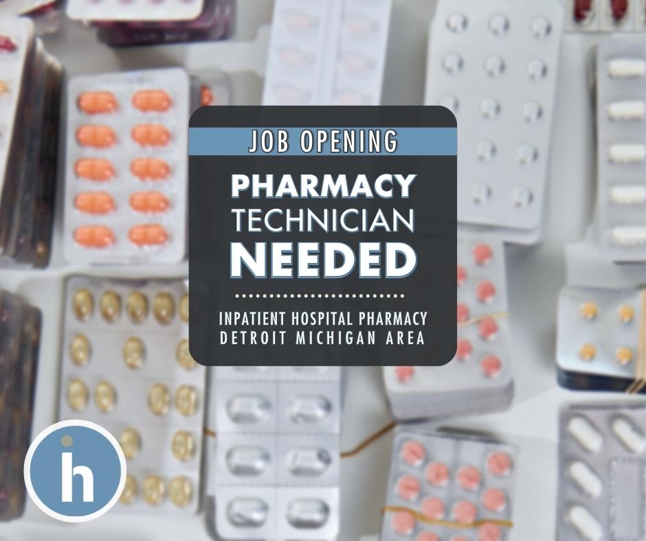 IndispensHealth's tweet photo. 🏥 #NowHiring a #PharmacyTechnician in the Detroit, MI Area
The schedule is up to 40 hours weekly, with 8 hour shifts at an inpatient hospital setting, biweekly weekend shifts, for about 3-6 months.

💻 https://t.co/6M5QuETYK9 https://t.co/ggs6m0dAU2