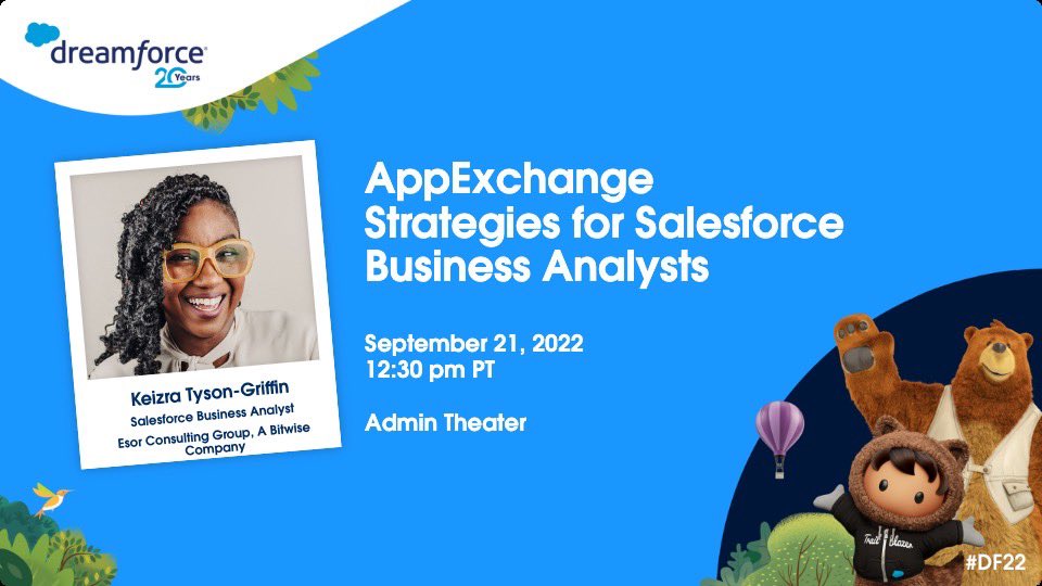 keizramakeba's tweet photo. Today is the day! Join me at 12:30 PT at the Admin Theater in Moscone West. We’ll be talking about the steps you should take to ensure the organization walks away with a useful, efficient and effective application. See you there! #dreamforce #DF22 #awesomeadmin https://t.co/JqvVqMgQ0K
