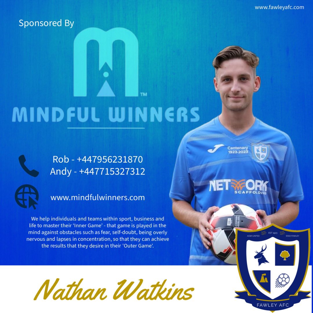 fawleyafc's tweet photo. PLAYER SPONSOR 

Thank you “MINDFUL WINNERS” for sponsoring @nathanwtk10, who is duel signed with us from @GosportBFC 

#uptheoilers https://t.co/1AN8tLt5Yl