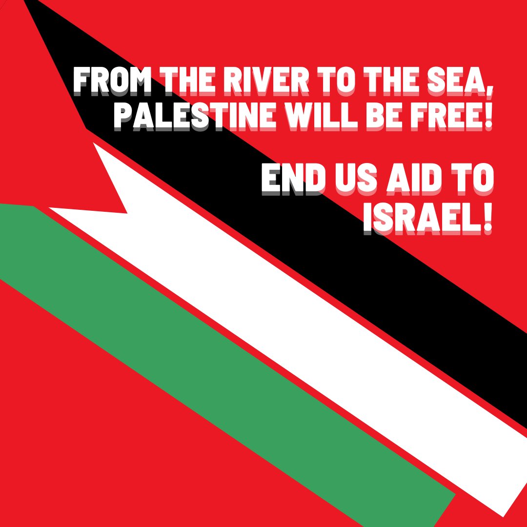 (2/2) We stand with the Palestinian struggle for liberation! End U.S aid to Israel! #EndUSAid #FreePalestine 🇵🇸