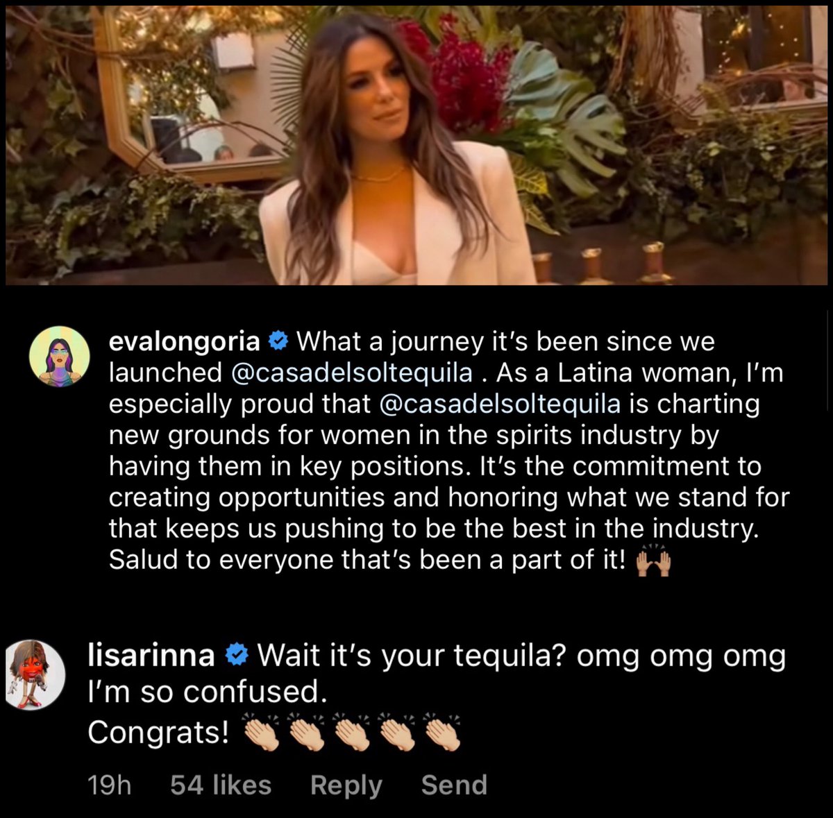 oneandonlyEddyb's tweet photo. So the tequila drama continues. Now that Rinnna found out the tequila is also owned by Eva Longoria, she’s on her page kissing her ass. Moral of the story: Rinna doesn’t like Kathy or her daughters  #RHOBH https://t.co/4V2sO0Y2Ka