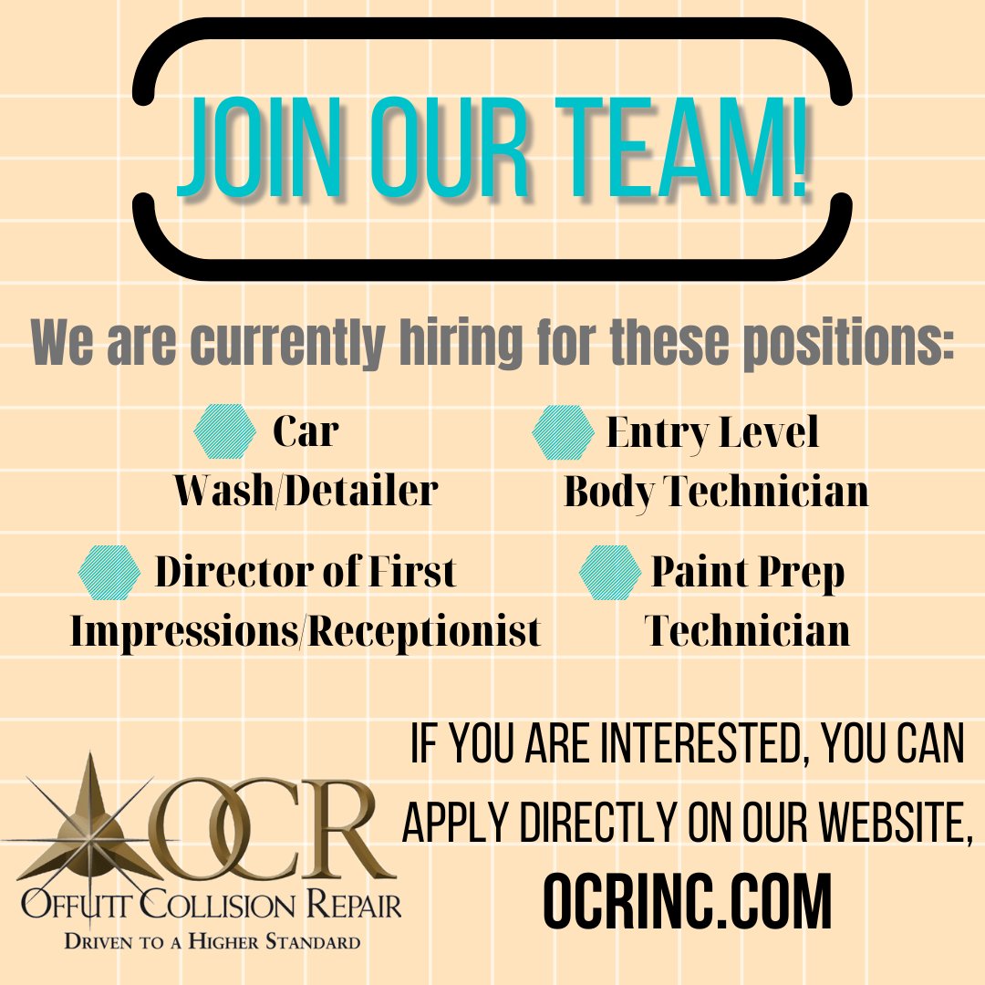 We are looking for new members to join our team! There are openings for all levels of experience. If you or someone you know is interested, apply on our website, OCRinc.com to join a team environment with a company that cares!