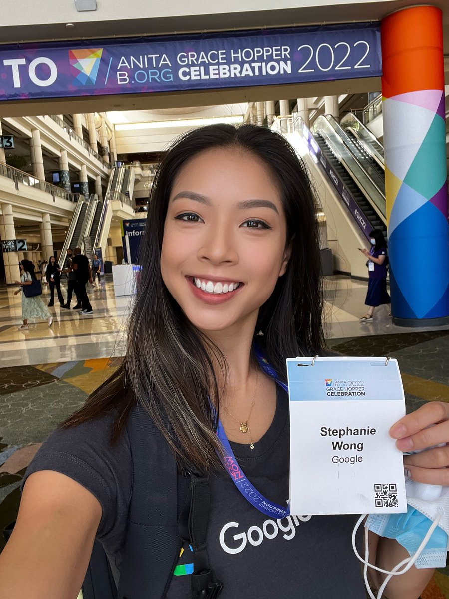 First conference in 2+ years. What better than Grace Hopper 2022 - bc #womenintech are VITAL to tech. #GHC22