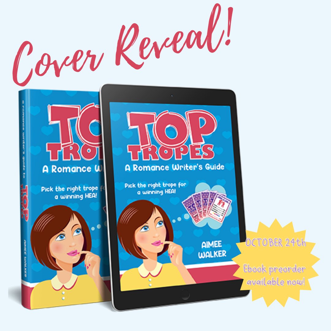 My book Top Tropes: A Romance Writer's Guide is out on October 24th, and here is the cover! Ebook preorder is available now.

linktr.ee/aimeewalkeredi…