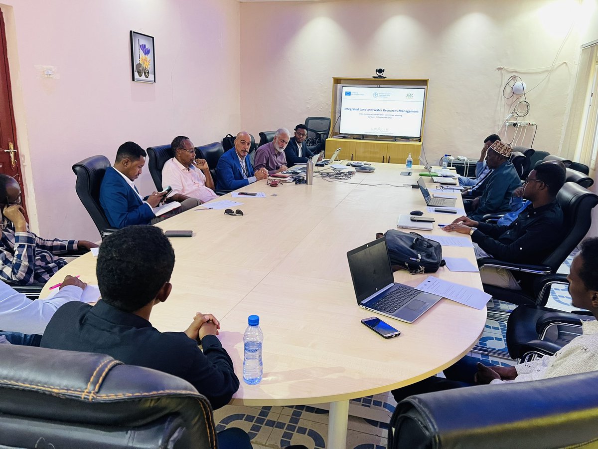 imc_puntland's tweet photo. The inter-ministerial coordination committee (IMCC) of IMC’s quarterly meeting took place at MOPEDIC. The meeting was attended by DGs of the IMCC line ministries, IMC DG, technical staff of IMC, SWALIM CTA, ILWRM project coordinator and SWALIM laison office staff in Garowe. https://t.co/agc3oNZKeS