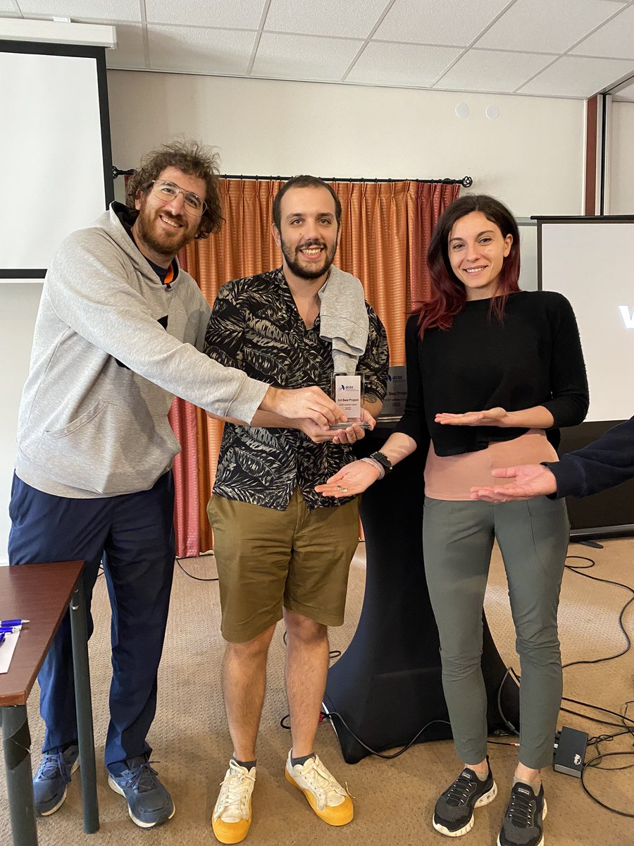 #DCBT2022 after 2 weeks of fruitful exchange of #science and #methodology, the summer school ends with the projects awards for the 3 best projects, congratulations!!  #euSNN, <a href="/NeurotechEU/">European University of Brain and Technology</a> <a href="/DondersInst/">Donders Institute</a> <a href="/PaulVerschure/">paul verschure</a> @CSN_eu - see bcbt.specs-lab.com/bcbt22/