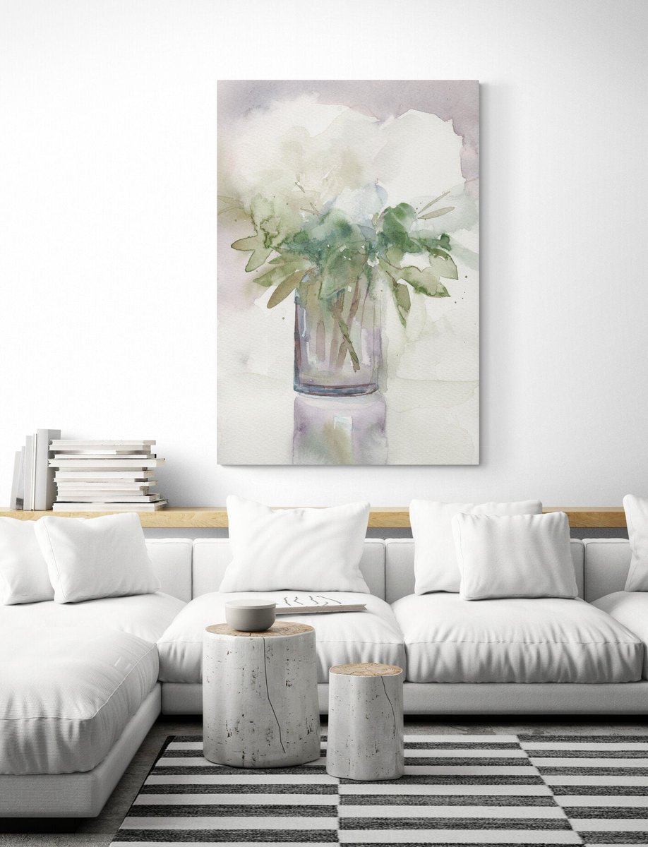 Excited to share the latest addition to my #etsy shop: Oversized Floral Canvas etsy.me/3R1rFy6 #kitchendining #stretchedcanvas #abstract #verticalwallart #hydrangeas #hydrangeapainting #abovebedart #farmhousedecor #loosewatercolor #flowers #floralarrangement