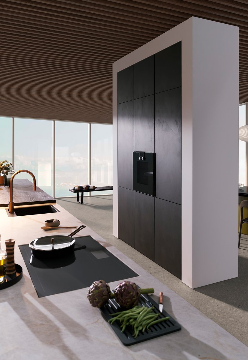 Surface in concrete
Specially processed concrete, available in different colors. The special thing about this concrete is that it is applied by hand and thus the surface gives it an authentic concrete look. leichtwestchester.com 
#modernkitchen #interiordesign #newcollection