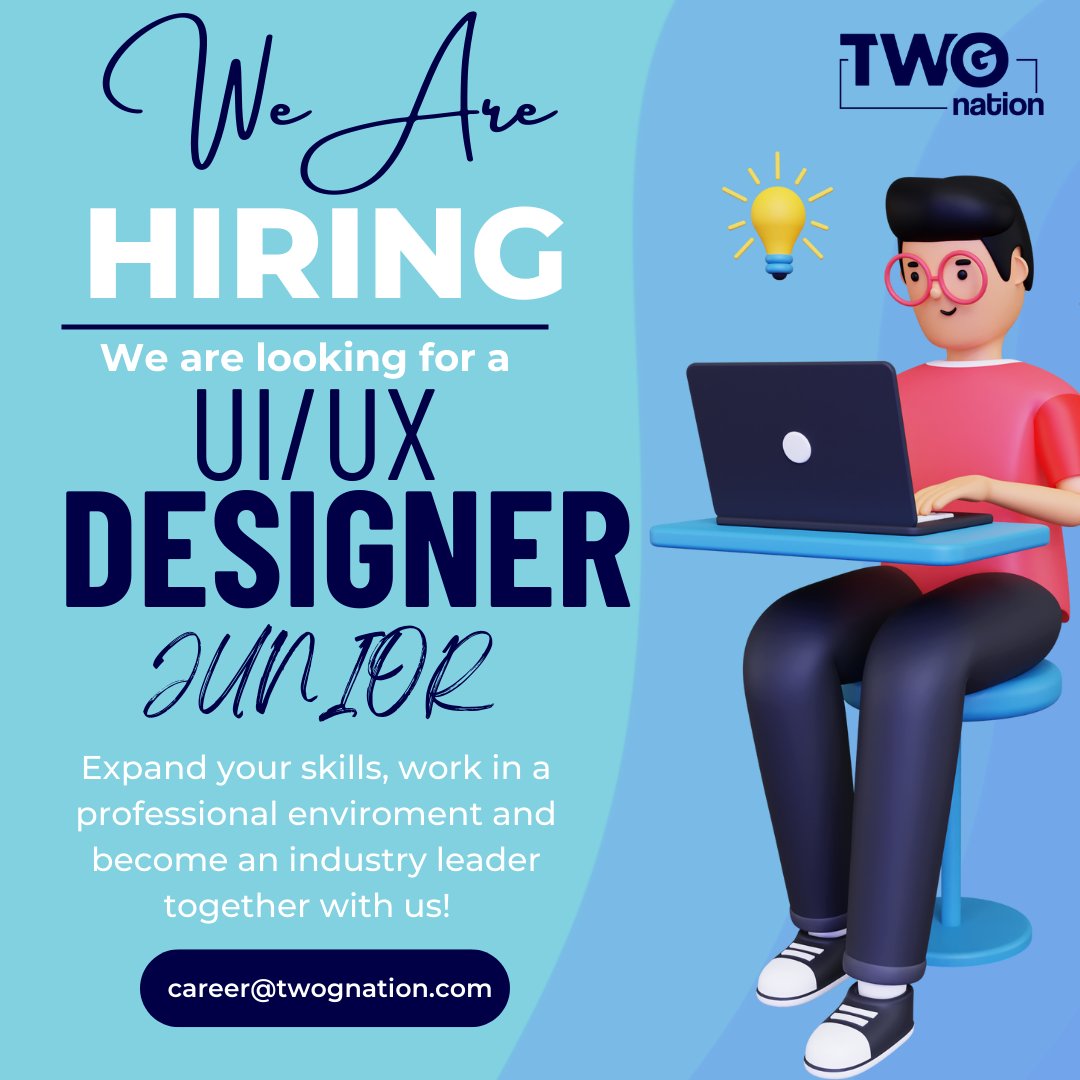 twognation's tweet photo. We are #looking to #expand our #team, this time with a new Junior UI/UX #Designer! 👩🏽‍💻

If you are someone who thinks can fulfill this role, please make sure to reach us out! 

Don't #dream about your #goals, pursue them #today! 🙌🏽⚡️

#job #ui #ux #career #work #reachout #seeking https://t.co/ymdipqW2hE