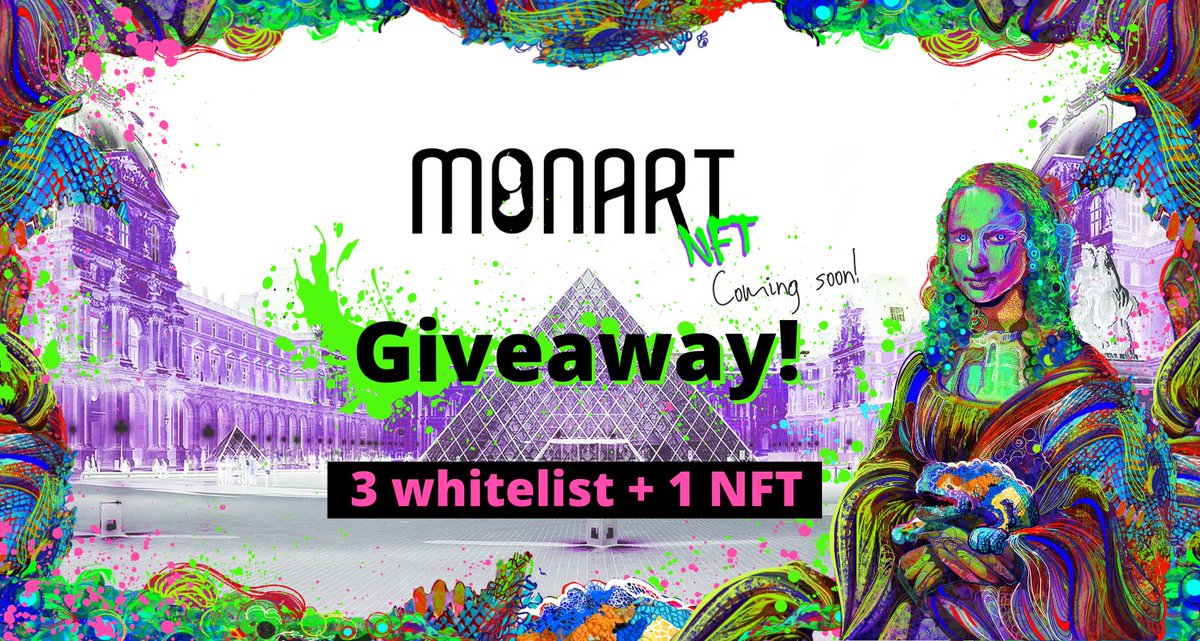 FranceCryptos's tweet photo. #CONCOURS 🎁 

3 Whitelists &amp; 1 #NFT ultra limité à gagner grâce @Monartnft ⚡️
 
👉 Follow @FranceCryptos &amp; @Monartnft
👉 RT + ❤️
👉 @ un ami !
👉 Discord : https://t.co/aue7lGmtQ3

⏳ TAS : Samedi ( 4 gagnants ) 

+ d’infos sur le projet 👇 #AD https://t.co/lgNaVDOeL8