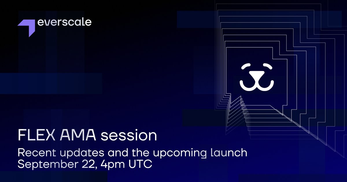 Everscale_net's tweet photo. .@flexofficial_  AMA session with the core development team 🚀

📋Agenda:
- FLEX roadmap and further plans
- Q&amp;A, and much more

🕰Date &amp; time:
September 22, 4 PM UTC

Join us on YouTube:🔽
https://t.co/AmxTIrfe1O https://t.co/orI2POlulz